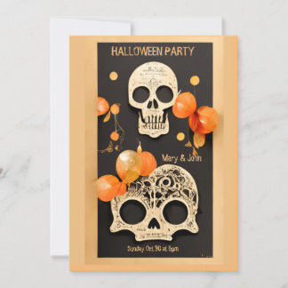 Invitation gothique Vintage de la fête d'Halloween