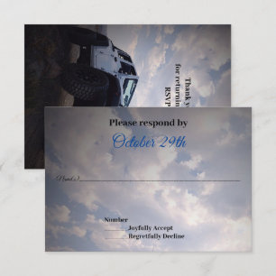 Invitation GP Off Road 4X4 Réponse au mariage