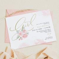 GRACE Blush Floral Gold C'est un Baby shower fille