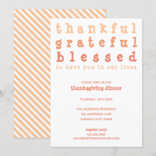 Invitation Grâcieux Bienheureux Escarmouche Thanksgiving