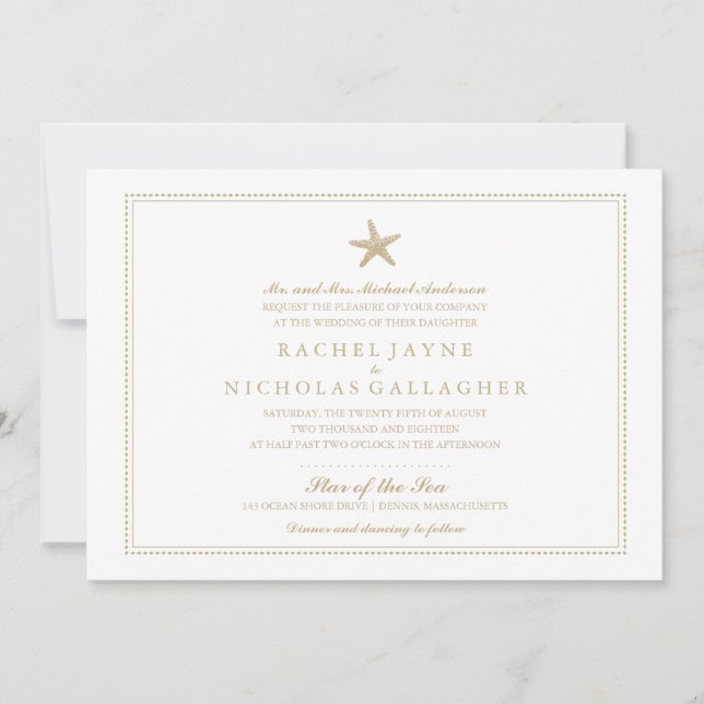 Invitation Gracity Starfish | MARIAGE (Devant)