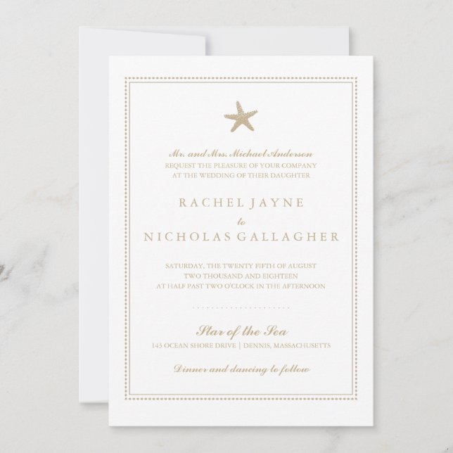 Invitation Gracity Starfish | MARIAGE (Devant)