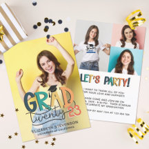 Grad 2023 rétro coloré fête de graduation 4 photo