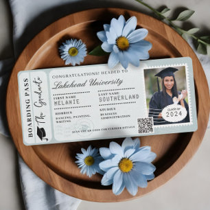 Invitation Grad Adventure Attend Billet Avion Pass d'embarque