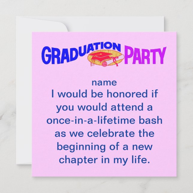 Invitation Grad Party - (Devant)