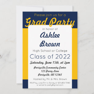 Invitation Grad Party de la Marine
