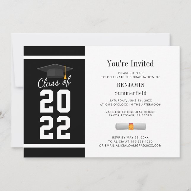Invitation Grad Party Grad Grad Grad graduation 2025 (Devant)