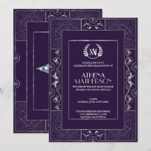 Invitation Grad Party - Style Gatsby classique