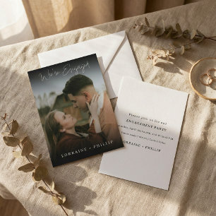 Invitation Gradient foncé lisse Nous sommes engagés Invitatio