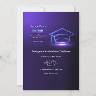 Invitation Graduate Casquette Graduate Graduate Party
