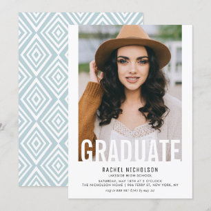 Invitation Graduate Cutout Photo Graduate Party
