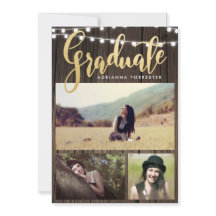 Graduate Faux Gold Foil | Photo des lumières des c