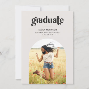 Invitation Graduate Gris Neutre Gris Gris Gris Gris Fête de G