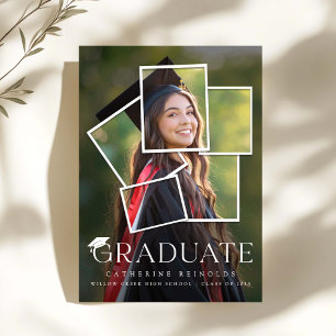 Invitation Graduate moderne de la photographie fête de gradua