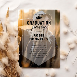 Invitation Graduate Sash Photo Party Graduate
