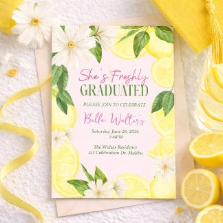 Invitation Graduated Party | Lemon Graduation | Summer Grad