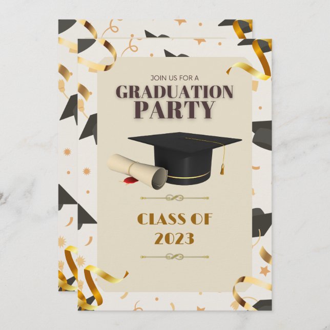INVITATION GRADUATION 2023: CELEBRATE YOUR HARD-EARNED SUCCES (Devant / Derrière)