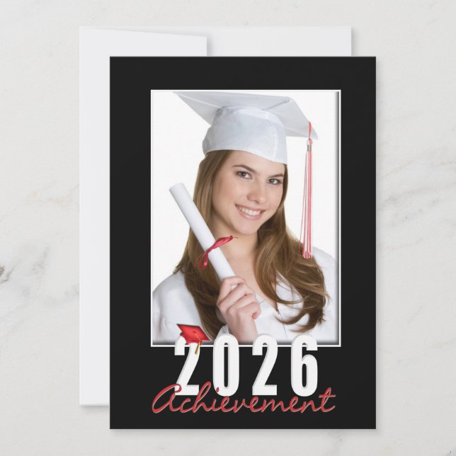 Invitation Graduation 2026 Achievement Photo Frame (Devant)