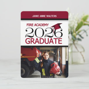Invitation Graduation à l'Académie des incendies de photos ro