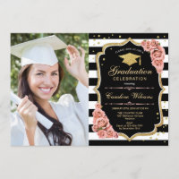 Graduation avec photo - Blush Pink Gold