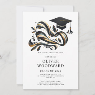 Invitation Graduation Class of 2024 illustration Grad Party