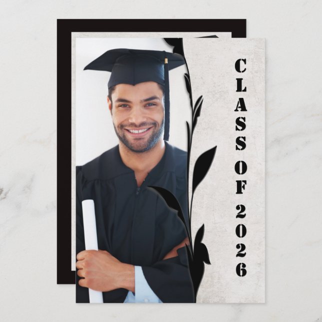 Invitation Graduation Class of 2026 Photo Frame (Devant / Derrière)