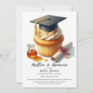 Invitation Graduation Cupcake Brunch Celebration