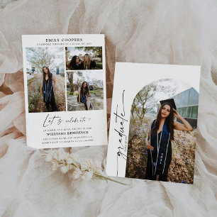 Invitation Graduation minimale avec photo