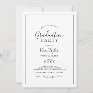 Invitation Graduation minimaliste