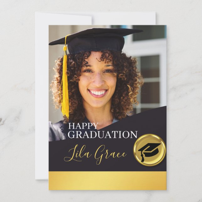 Invitation Graduation moderne élégante (Devant)