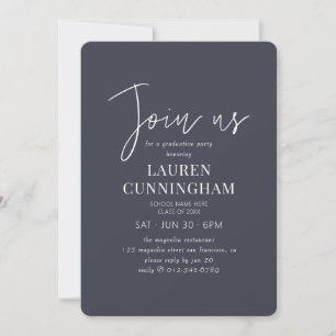 Invitation Graduation Moderne Simple Minimaliste Chic