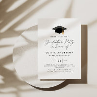 graduation moderne sobre élégante verte fête