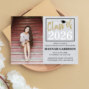 Invitation Graduation Party 2025 Open House Photo Gold