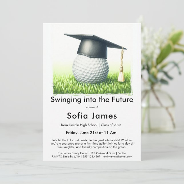 Invitation Graduation Party |  A Golf-Themed Graduation (Debout devant)