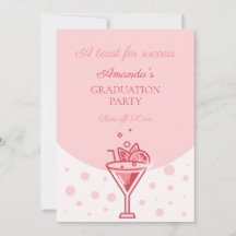 Graduation Party Girly Bubble en rose