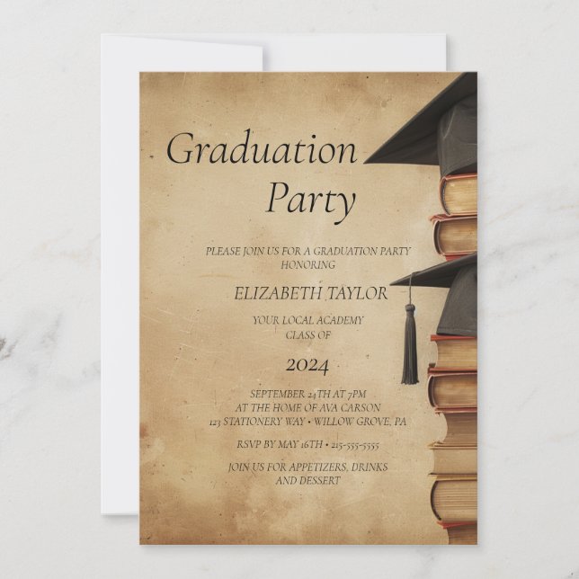 Invitation Graduation Party I Rustic (Devant)