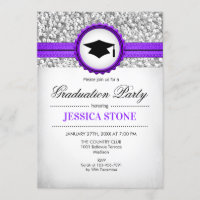 Graduation Party - Silver White Purple