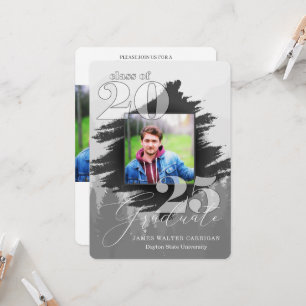 Invitation Graduation photo 2025 de la Masculine en niveaux d