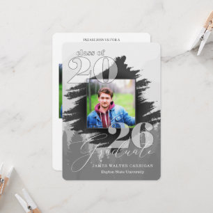 Invitation Graduation photo 2025 de la Masculine en niveaux d