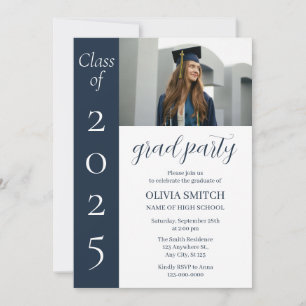 Invitation Graduation photo minimaliste