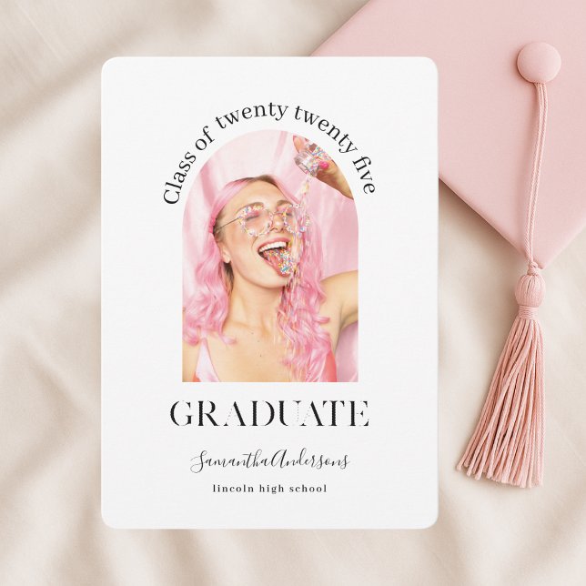 Invitation Graduation photo moderne amusante (Créateur téléchargé)