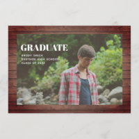 Graduation Photo Plaque en bois rustique