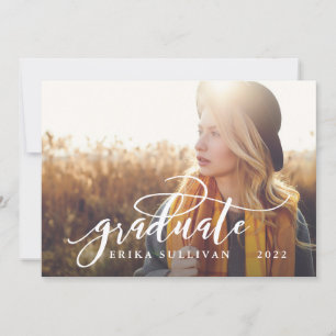 Invitation Graduation Script Photo Party recto verso