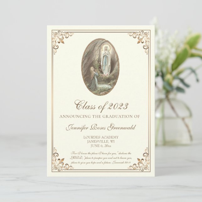 Invitation Graduation St Bernadette & Dame de Lourdes (Debout devant)