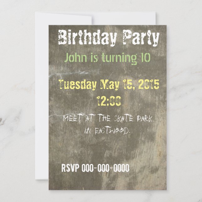 Invitation Graffiti (Devant)