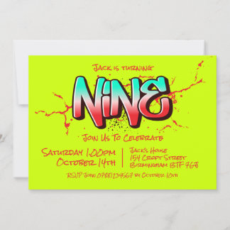 Invitation Graffiti Clair Neuf