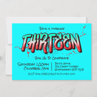 Invitation Graffiti Clair Treize