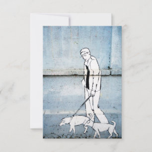 Invitation graffiti pour chien marchant rue branimirova, croa