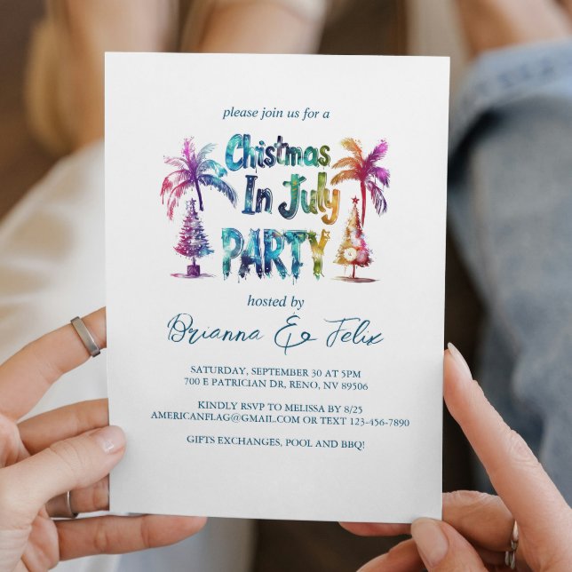 Invitation Graffiti Style Noël à la fête de juillet (Créateur téléchargé)