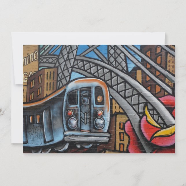 Invitation Graffiti urbain dans le métro (Devant)